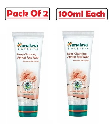 Himalaya Herbals Deep Cleansing Apricot Face Wash Pack Of 2 x 100ml FREE SHIP