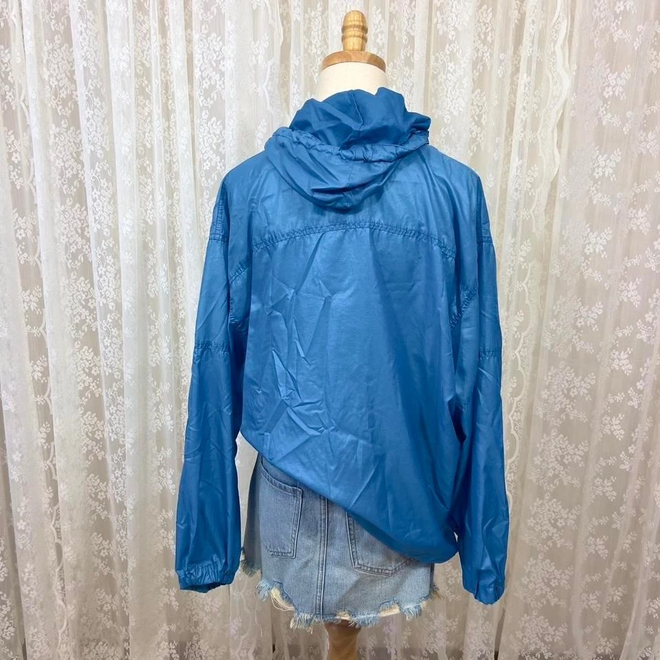 Chaqueta cortavientos vintage Izod Lacoste suéter azul nailon manga larga L Foto 3 de 4
