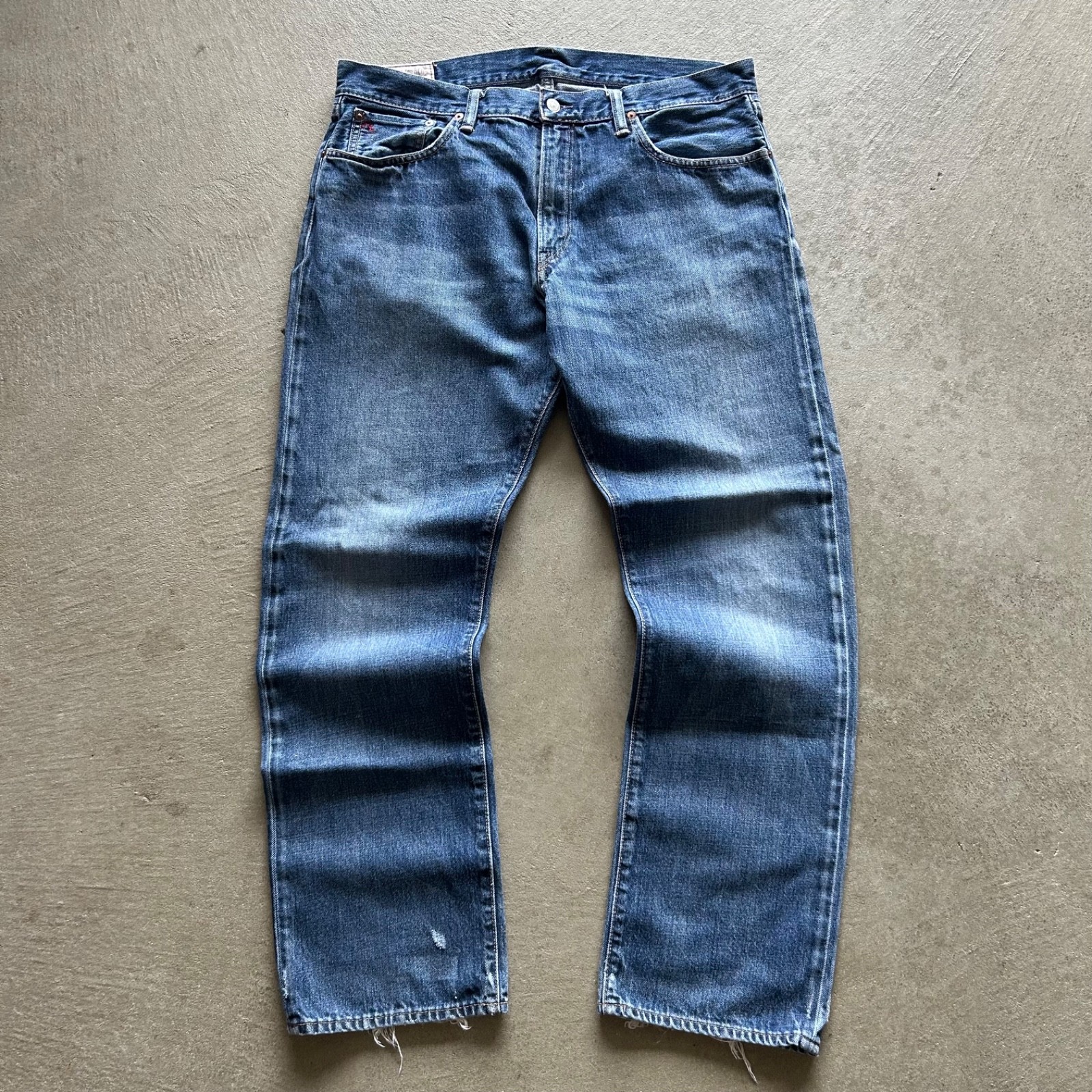 Vintage 90s Polo Ralph Lauren Jeans Size 36x32 Blue Medium Wash Denim