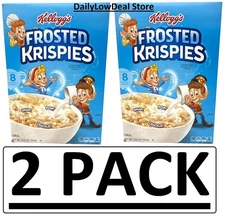 2 PACK - Kellogg's Frosted Rice Krispies Cereal 10.6 oz (Total 21.2 oz)