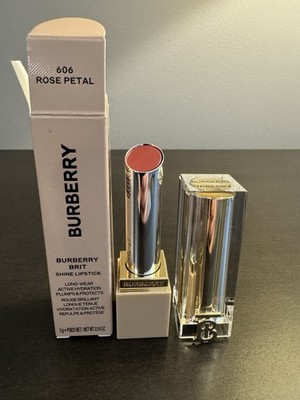 Burberry Brit Shine Lipstick 606 Rose Petal 3 g .1 oz Full Size NIB