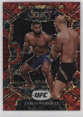 2021 Panini Select UFC Concourse Red Disco Prizm 46/199 Tyron Woodley #3 w5b
