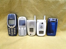 UNTESTED Lot of 5 Vintage Cell Phones for Parts or Repair