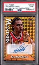 PSA 2024 Topps Finest Kyshawn George Masters GOLD Geometric Auto 10/50 RC POP/1