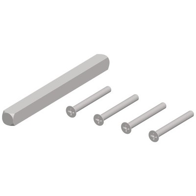 Bef-set.NW-400-41 3xM4 m.Gewindehülsen,2x Bohrschrauben 4-KT.8mm TECWERK