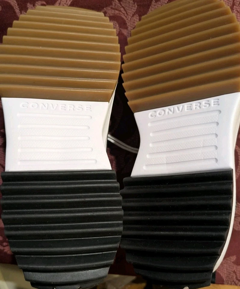 Converse Run Star Platform Hi Black White shoes sneakers women's 10 men's 8.5 - Image 4 of 4