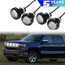 4x White Eagle Eye Led Daytime Running Drl Backup Light Car Rock Lamp Dc 12v