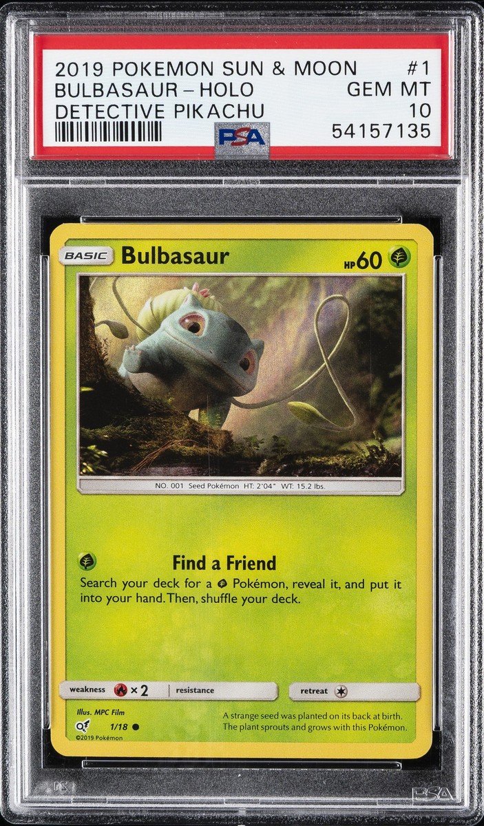 bulbasaur pokemon card detective pikachu Bulbasaur - 1/18 - Detective Pikachu