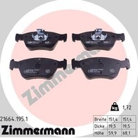 Zimmermann Bremsbelagsatz, Scheibenbremse 21664.195.1 FüR MERCEDES-BENZ