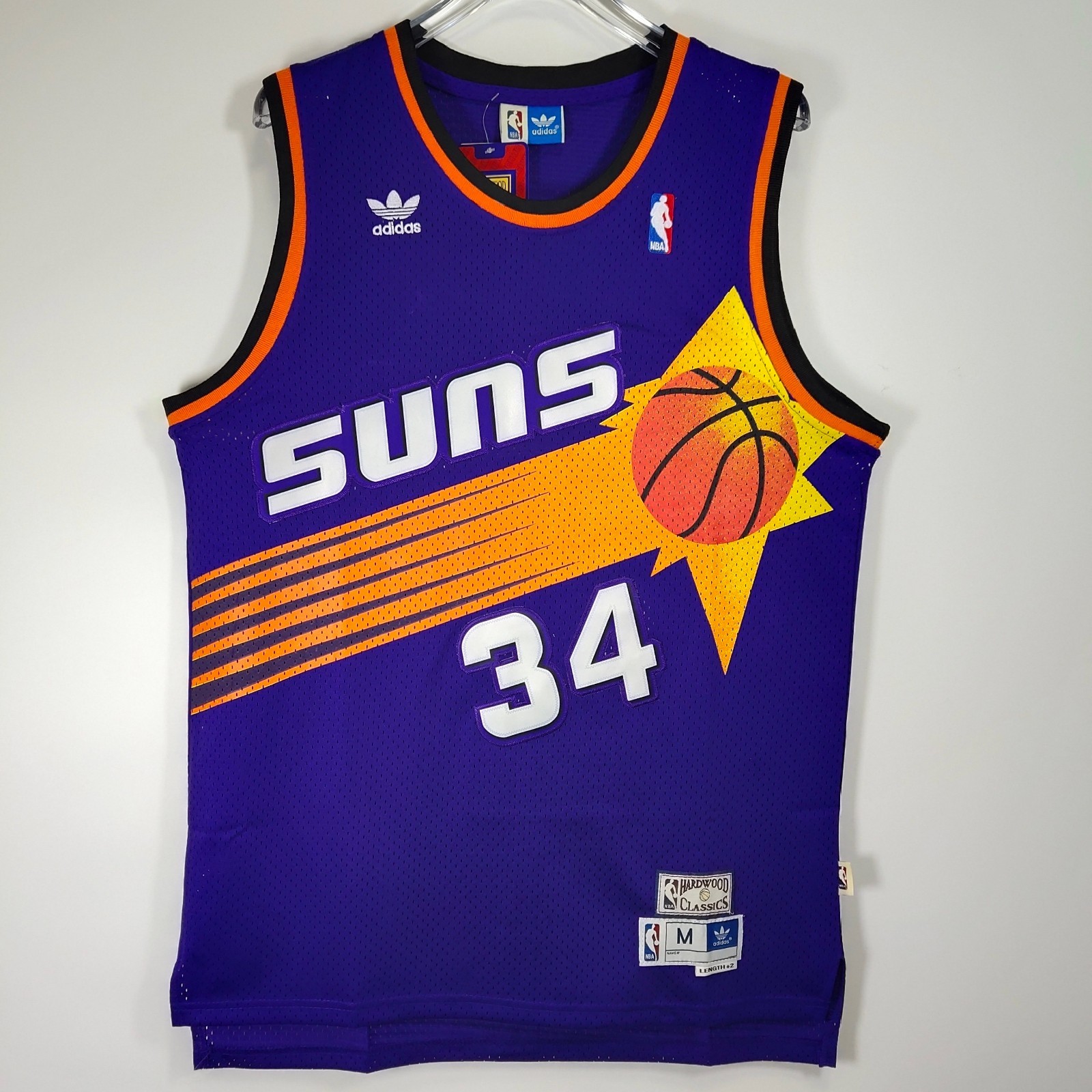 Charles Barkley #34 Embroidered Men's Fan Jersey. Purple S-XXL