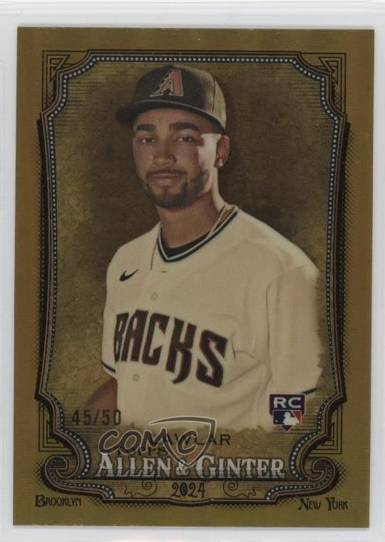 2024 Allen & Ginter Chrome Gold Refractor 45/50 Jordan Lawlar #99 Rookie RC 08v9