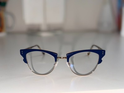 NEW JEAN LAFONT REEDITION NEW YORK 5187 BROWN BLUE AUTHENTIC EYEGLASSES 52-22
