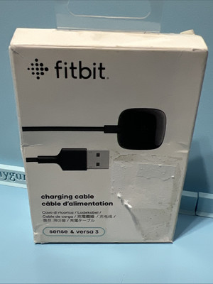 Fitbit USB Charging Cable for Fitbit Sense & Versa 3  (Black) New