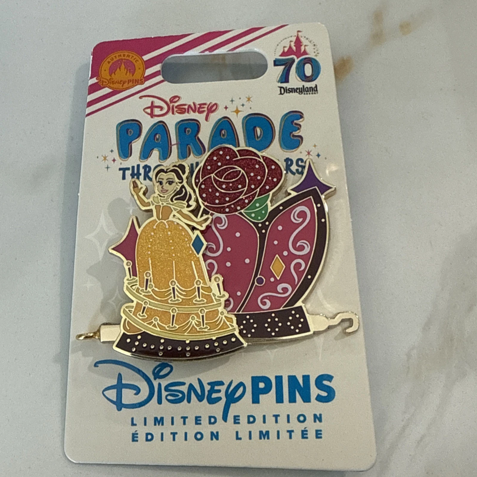 2026 DISNEY PIN DISNEYLAND 70TH PARADE THROUGH THE YEARS BELLE 14 OF 15 LE2000