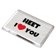 FRIDGE MAGNET - Heet - I Love You - Name Gift