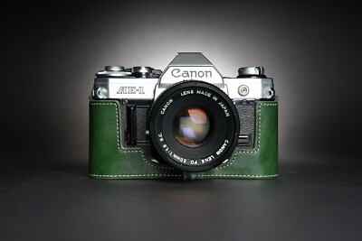 Real Leather Half Camera Case Bag Cover for Canon AE-1 AE-1P A-1 Film Camera