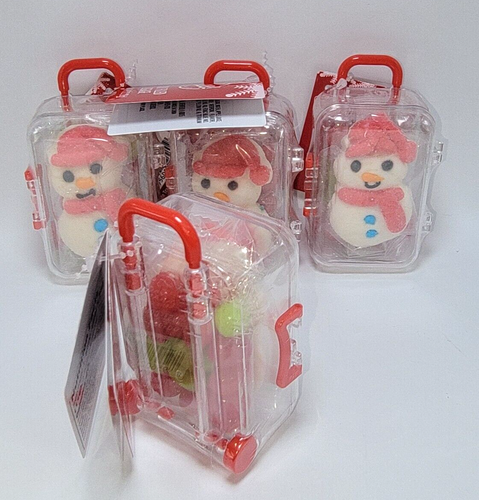 Nice! 4pk Candy Filled Luggage includes Mallo Snowman & Jelly Beans 0.92 oz NEW - Picture 3 of 4