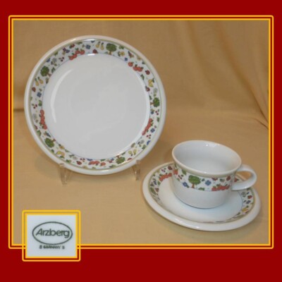 Arzberg,daily happy garden,1 Kaffeegedeck 3 tlg,Tasse,Unterteller,Teller,wie neu