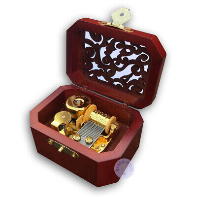 Play Fur Elise Wooden Vintage Wind Up Music Box With Sankyo Musical Movement Ebay