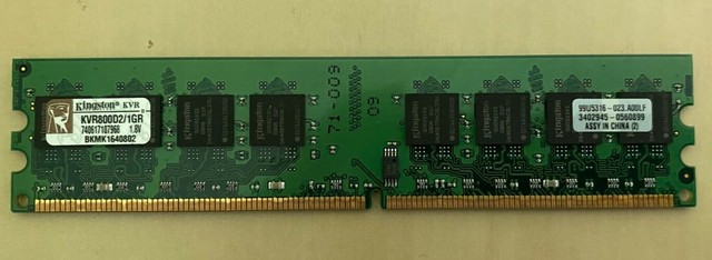 Kingston Pc2 6400 1 Gb Dimm 800 Mhz Ddr2 Sdram Memory Kvr800d2 1gr For Sale Online Ebay