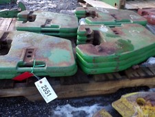 John Deere Tractor, 10 Front Suitcase Weights, Tag #2551