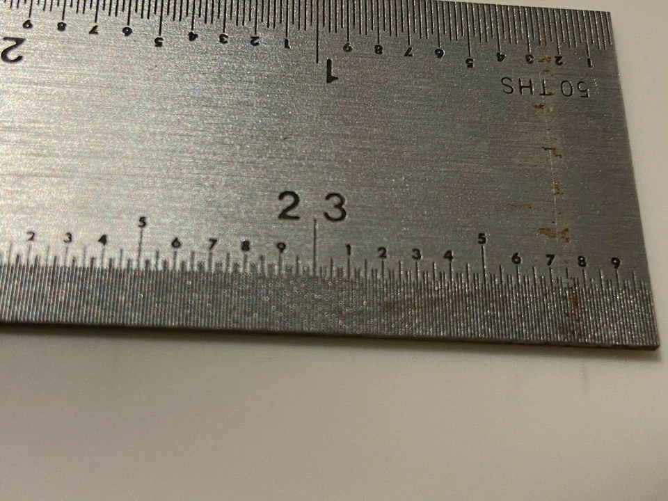 24" RIDGID MACHINIST SCALE, RULER, SATIN CHROME, 16R, NEW, 1/32,1/64,1/50,1/100 - Image 2 of 4