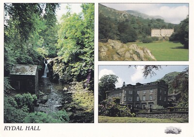 Postcard - Rydal Hall - 3 Views (Millstone Cards)
