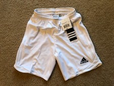 Adidas TIRO II Youth Soccer Short White Black Adidas Logo