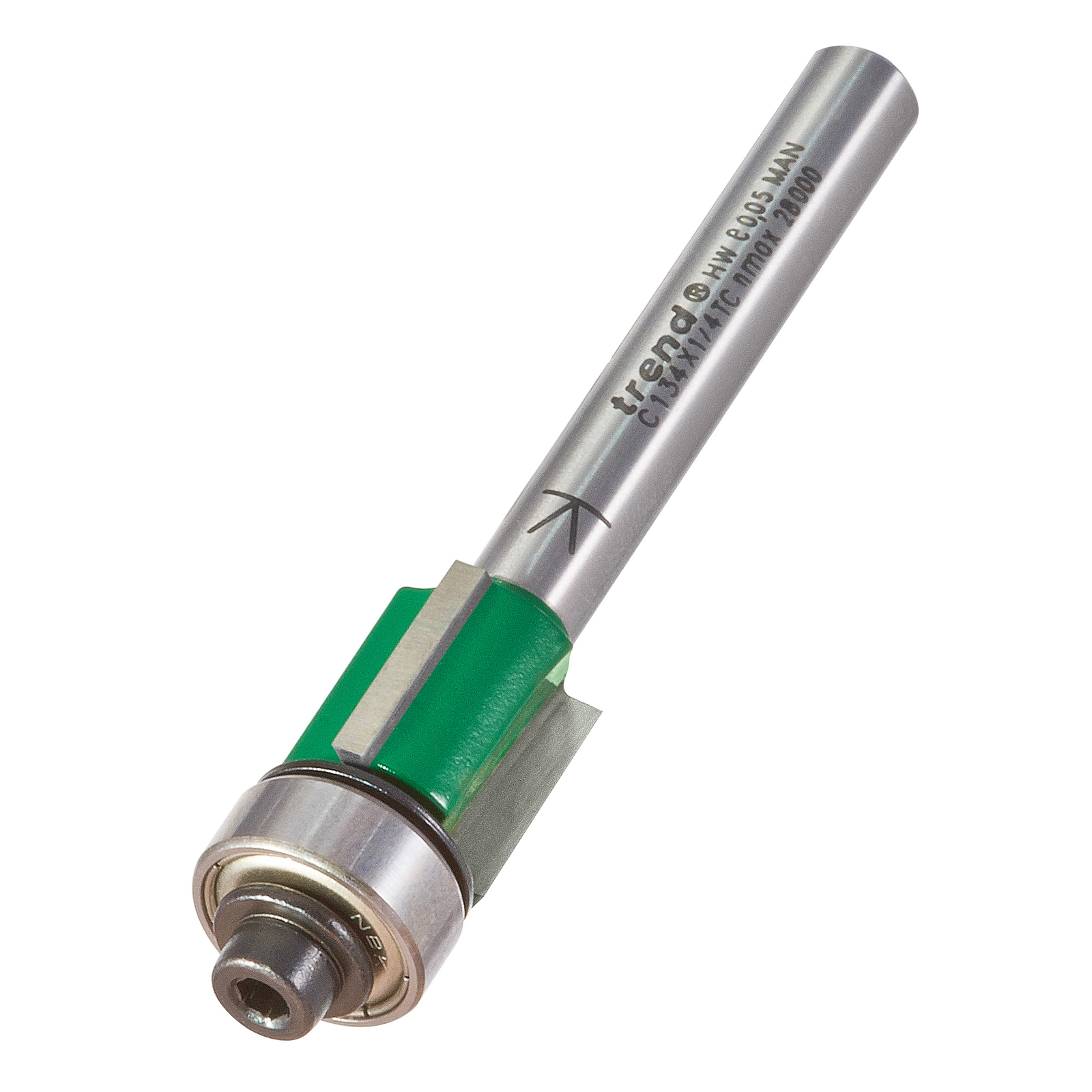 Trend C134X1/4TC 12.7mm Dia. x 12.7mm Cut Three Flute Trim Cutter