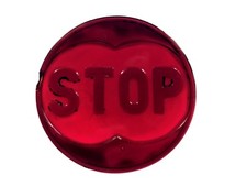 Unique Red Flat Glass Stop Light Lens Car Old Truck Auto Motorcycle Bus 3-1516