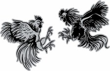 Chicken Fighting Rooster Cockfight Spurs Car Boat Truck Vinyl Decal Sticker
