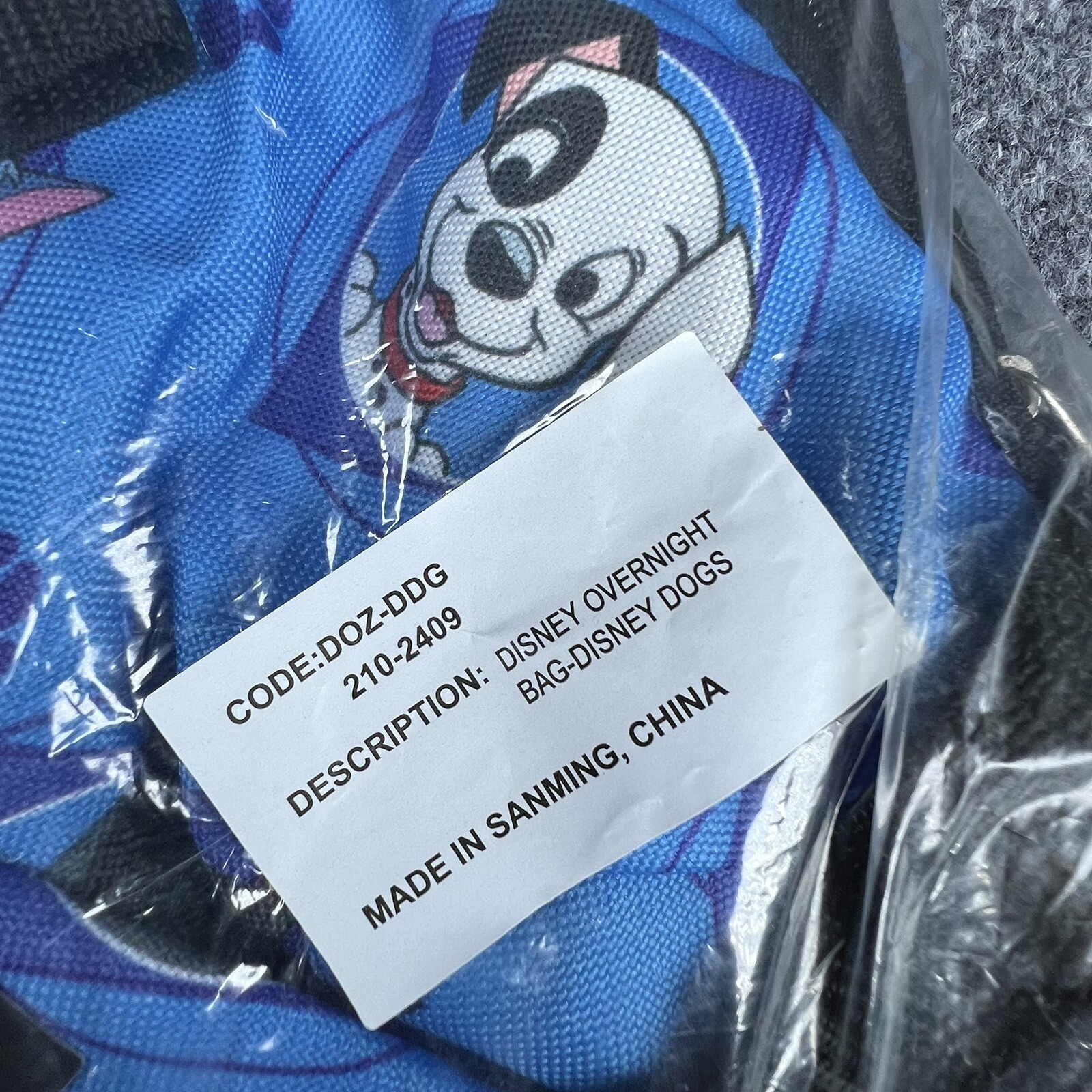 Disney Dogs BLUE Overnight Sleepover Bag Fast Forward DOZ-DDG