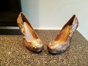 jessica simpson multi colored heels