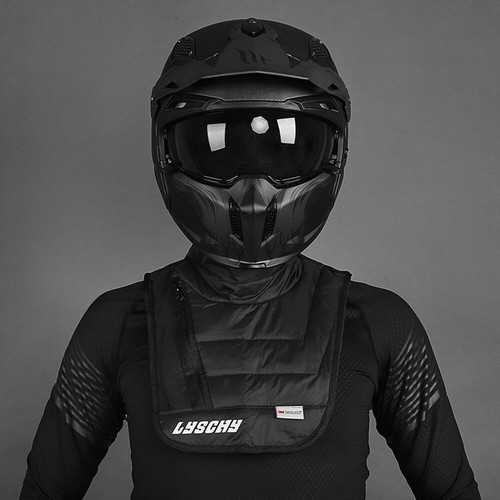Motorcyclist Rider Chest Neck Protector Windproof Warmer Scarf Bibs Motorcycle - Picture 6 of 15