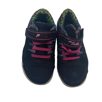 Fila Todder Girls Running Shoes Sneakers Black Multicolor Size 10