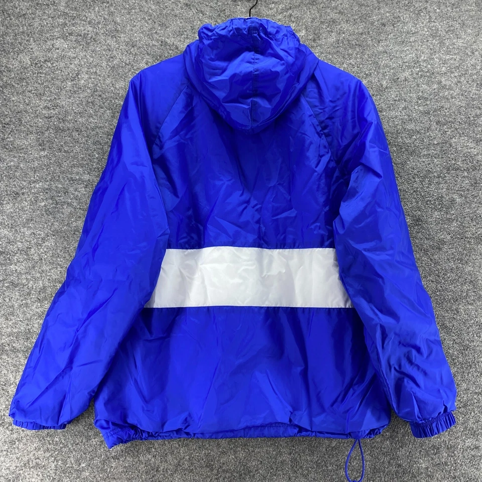 Charles River Apparel Windbreaker Jacket Men S Small Blue Zipper Hooded Lined - Image 2 of 4