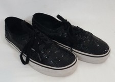 Vans Black Sequin Skateboarding Sneakers Men's 5 Women's 6.5
