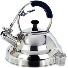 DEMO - Whistling Kettle & Tea Strainer 3L Stainless Steel Heavy Duty