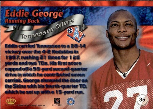 1998 Pacific Paramount Personal Bests #35 - Eddie George - Picture 2 of 2