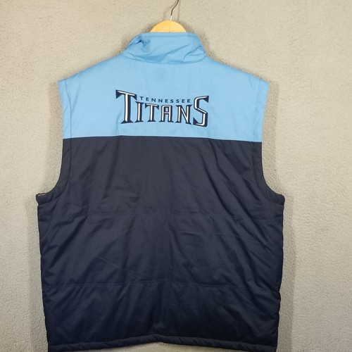 Tennessee Titans Reversible Puffer Vest Men’s XL Football Sewn Spellout