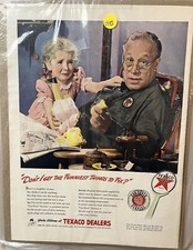 Vintage Print Ad. Texaco. 1942. Fix Funniest Things First. 14 X 10.5