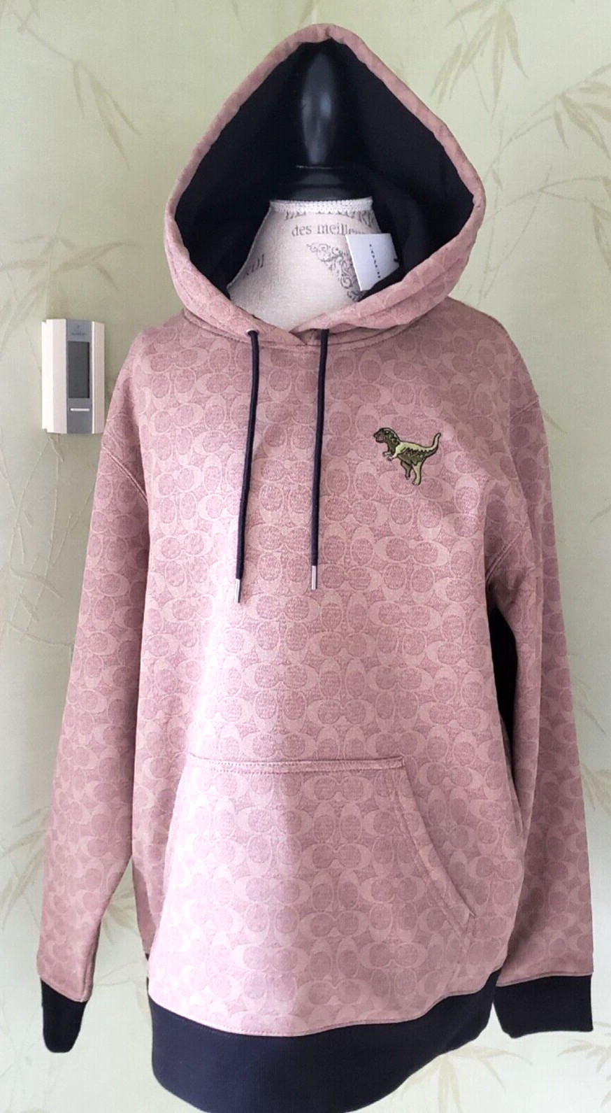 COACH SIGNATURE REXY HOODIE:NWT KHAKI MEDIUM  CF608