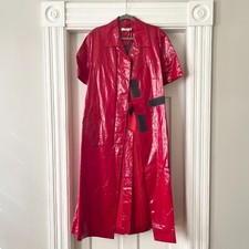 Prada / Red / PVC / Coat / Size Small / Made in Italy