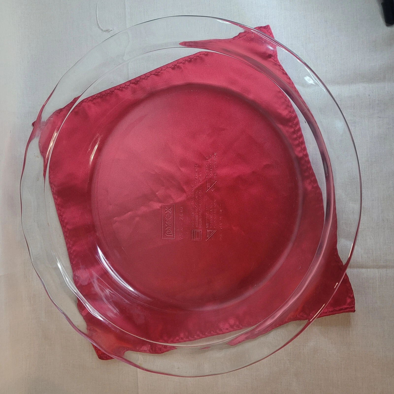 Pyrex Clear Glass Pie Plate Baking Deep Dish Pan - 9.5 Inch Scalloped 11"