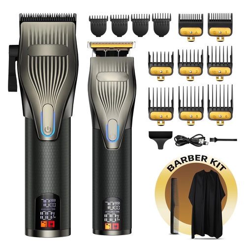 Professional Hair Clippers for Men, Cordless Barber Clippers with LCD Display ,