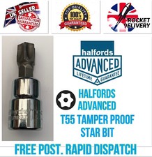Halfords Advanced Anti Tamper T55 Torx Star Drive 3/8" Socket Tool *FREE POST*
