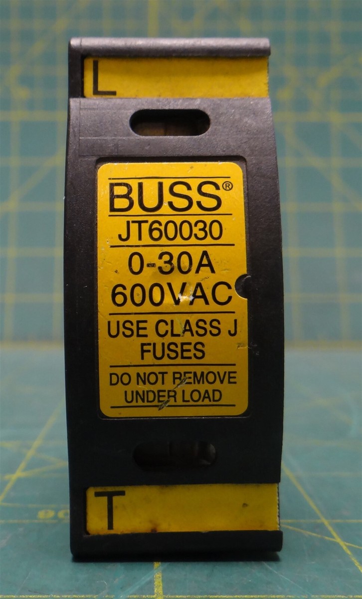 Lot De 4 Porte-fusibles Bussmann JT60030 - 0-30A 600VAC Class J - Occasion Bon état