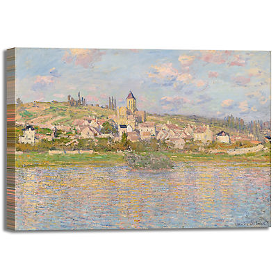 Monet Vétheuil Design Bild Druck Leinwand Gemälde Rahmen Wohnkultur