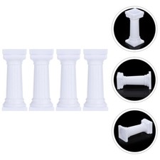 Soporte para pasteles decoración retro 4 piezas soporte para cupcakes con tapa soporte varilla pilar blanco