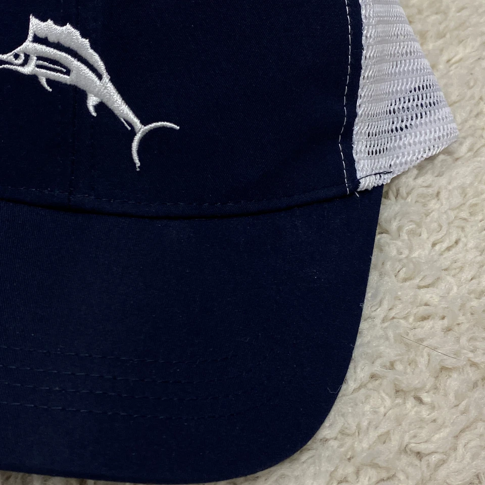 Tommy Bahama Hat Cap Blue White Marlin One Size Snapback Beach Outdoors Cotton - Image 3 of 4